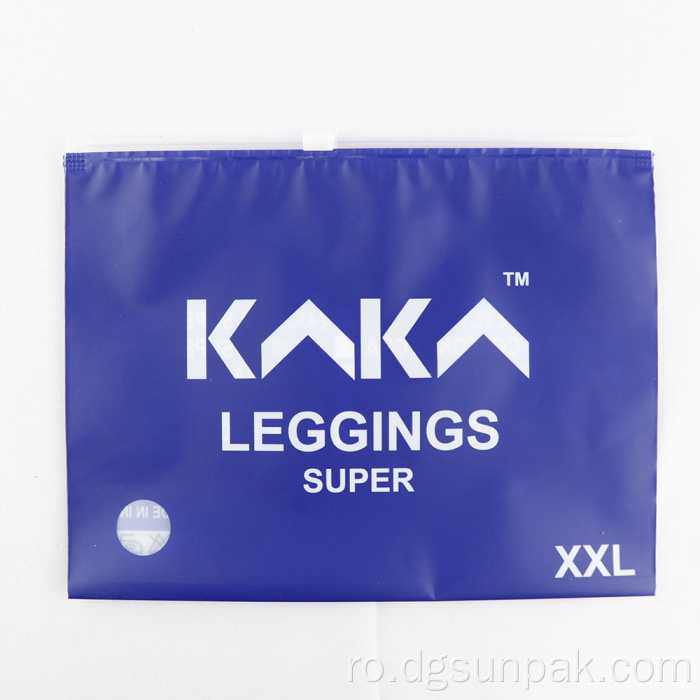 Geantă cu fermoar din polietilenă cu imprimare logo personalizat